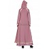 Layered designer abaya - Puce Pink Layered designer abaya - Puce Pink